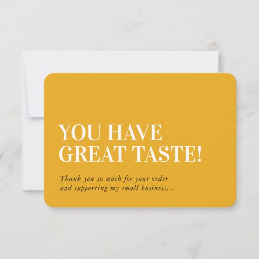 BUSINESS INSERT modern bedankt amber geel (Voorkant)