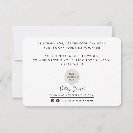 BUSINESS INSERT modern bedankt je waarschijnlijk g (Achterkant)