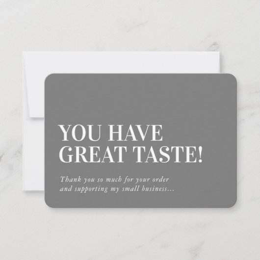 BUSINESS INSERT modern bedankt voor je kool grijs (Voorkant)