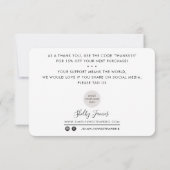 BUSINESS INSERT modern dank u schattig rood roze Bedankkaart (Achterkant)