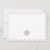 BUSINESS INSERT moderne minimale streep blush roze Bedankkaart (Achterkant)