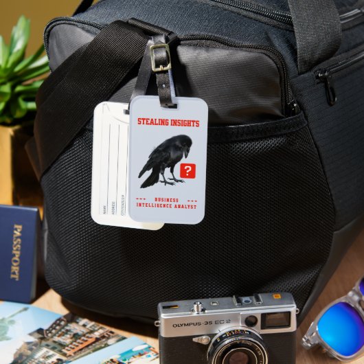 Business Intelligence Analist Crow Bagagelabel (Voorkant & Achterkant)