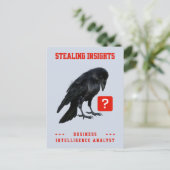 Business Intelligence-analist Crow Briefkaart (Staand voorkant)