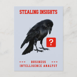 Business Intelligence-analist Crow Briefkaart