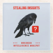 Business Intelligence Analist Crow Glazen Onderzetter (Voorkant)
