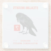 Business Intelligence Analist Crow Glazen Onderzetter (Achterkant)