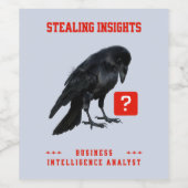 Business Intelligence Analist Crow Wijn Etiket (Enkel label)