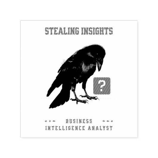 Business Intelligence-analist Crow Zelfinktende Stempel (Design)