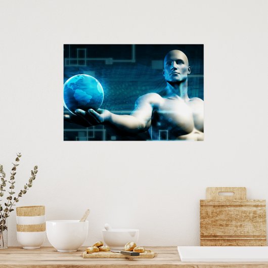 Business Intelligence met Abstracte gegevens Poster (Keuken)