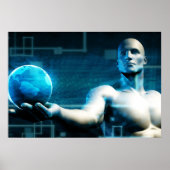 Business Intelligence met Abstracte gegevens Poster (Voorkant)