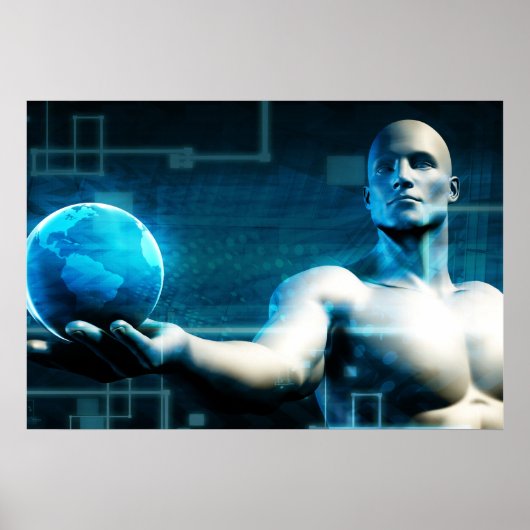 Business Intelligence met Abstracte gegevens Poster (Voorkant)