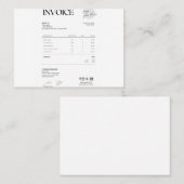 Business invoice contactkaartje (Voorkant / Achterkant)