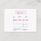Business Invoice Contactkaartje (Voorkant)