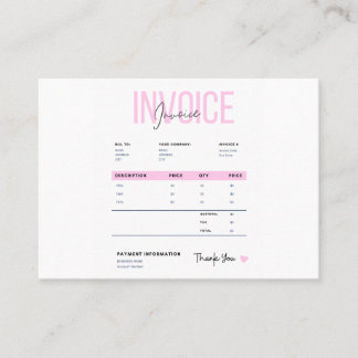 Business Invoice Contactkaartje