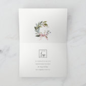 Business Joy Blush Winter Krans Corporate Logo Feestdagen Kaart (Binnen)