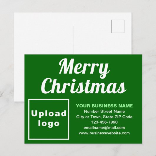 Business KerstGreen Holiday Briefkaart (Voorkant / Achterkant)