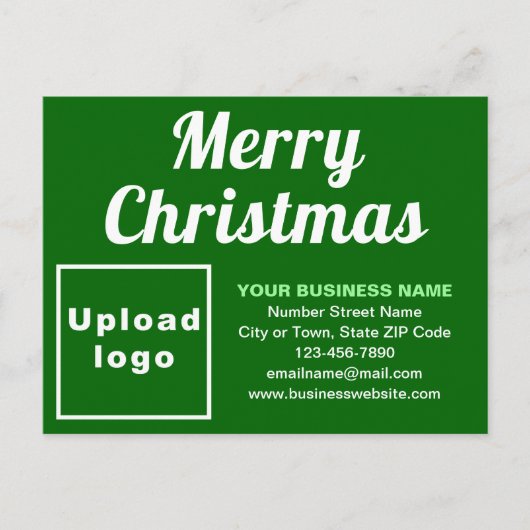 Business KerstGreen Holiday Briefkaart (Voorkant)