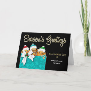 Business/Kerstmis/van de hele bende-groet Feestdagen Kaart