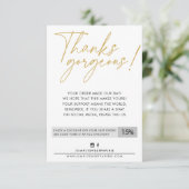 BUSINESS KORTING modern schattig bal pen oud goud Bedankkaart (Staand voorkant)