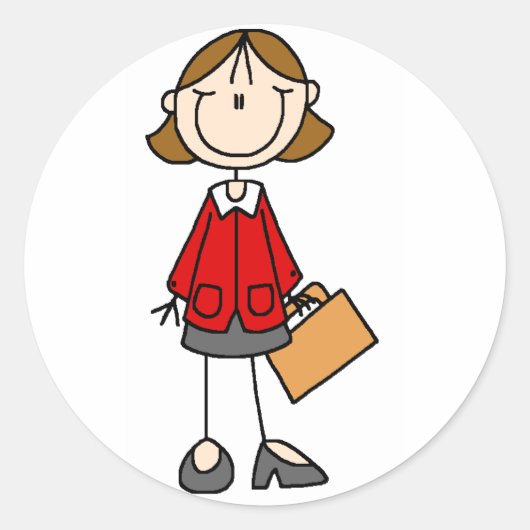 Business Lady Doodle Stickers (Voorkant)
