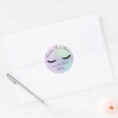 Business Lashes Hologram Schoonheid Make-up Ronde Sticker (Envelop)