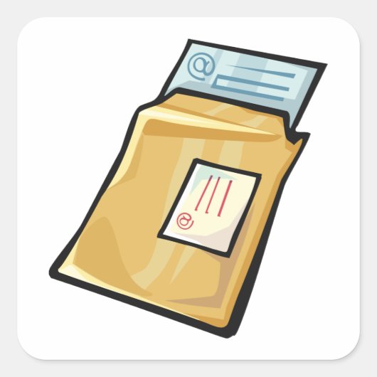 Business Letter Vierkante Sticker (Voorkant)