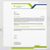Business Letterhead-Sjabloon (Voorkant / Achterkant)