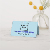 Business Light Blue Folded Loyalty Kaart (Voorkant)