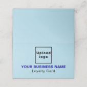 Business Light Blue Folded Loyalty Kaart (Buitenkant ongevouwen)