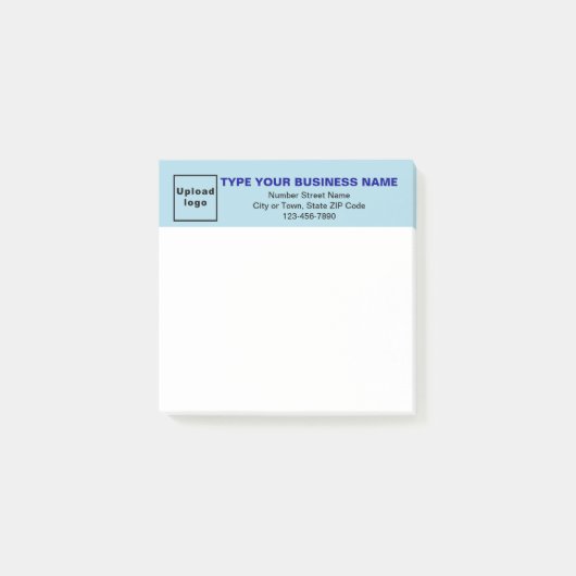 Business Light Blue Rubriek Square post it note (Voorkant)