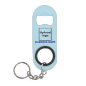 Business Light Blue Sleutelhanger en Bottle Open Mini Flessenopener (Voorkant)