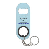 Business Light Blue Sleutelhanger en Bottle Open Mini Flessenopener (Achterkant)