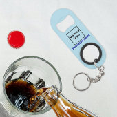 Business Light Blue Sleutelhanger en Bottle Open Mini Flessenopener