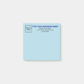 Business Light Blue Square post it note (Voorkant)