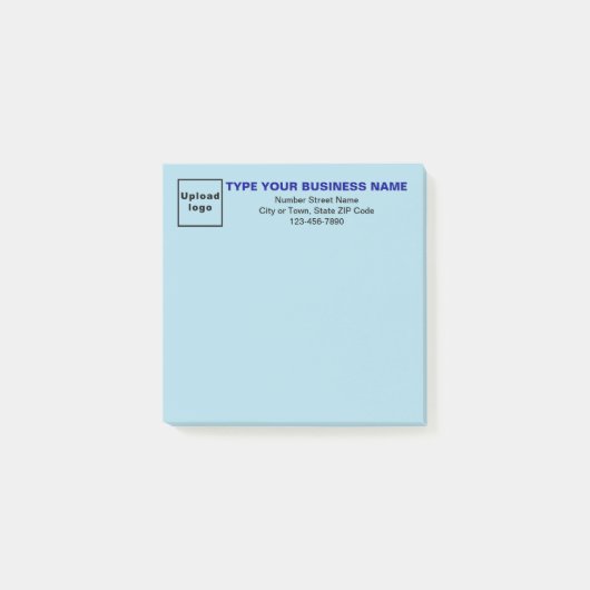 Business Light Blue Square post it note (Voorkant)