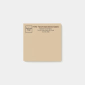 Business Light Brown Square schrijft Post-it® Notes (Voorkant)