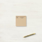 Business Light Brown Square schrijft Post-it® Notes (Op bureau)