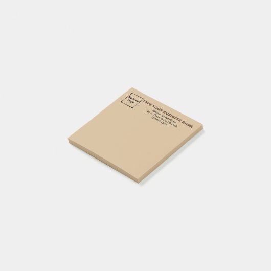 Business Light Brown Square schrijft Post-it® Notes (Schuin)