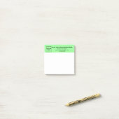 Business Light Green Heading Square post it note (Op bureau)