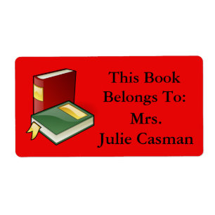 Business like Book Label with Books