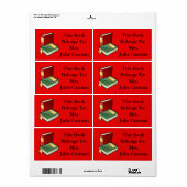 Business like Book Label with Books (Full Sheet)