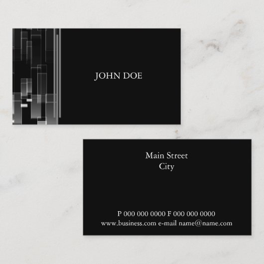 business_lines_vertical visitekaartje (Voorkant / Achterkant)