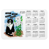 Business Logo 2023 Mini Calendar Photo Magnet Magneet (Horizontaal)