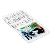 Business Logo 2023 Mini Calendar Photo Magnet Magneet (Rechterzijde)