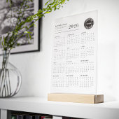 Business Logo 2026 Calendar Modern Acryl Bord