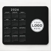 Business Logo 2026 Kalender Aangepaste kleuren Een Muismat (Voorkant)