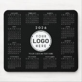 Business Logo 2026 Kalender Aangepaste kleuren Een Muismat (Voorkant)