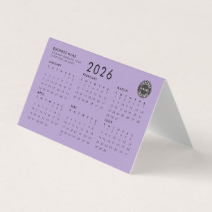 Business Logo 2026 Kalender Medewerkers Swag Kaart