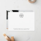 Business Logo 4 Foto Collage Professional Notitiekaartje (Voorkant / Achterkant in situ)