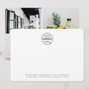 Business Logo 4 Foto Collage Professional Notitiekaartje